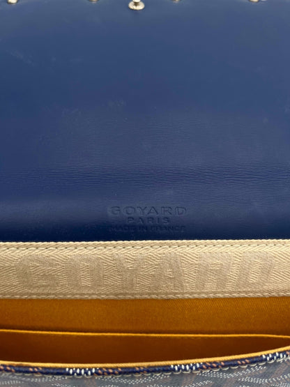 GOYARD GOYARDINE MONTE CARLO BOIS CLUTCH BLUE