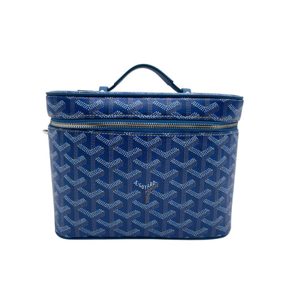 GOYARD MUSE VANITY CASE COATED CANVAS BLUE