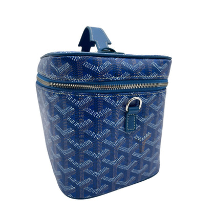 GOYARD MUSE VANITY CASE COATED CANVAS BLUE