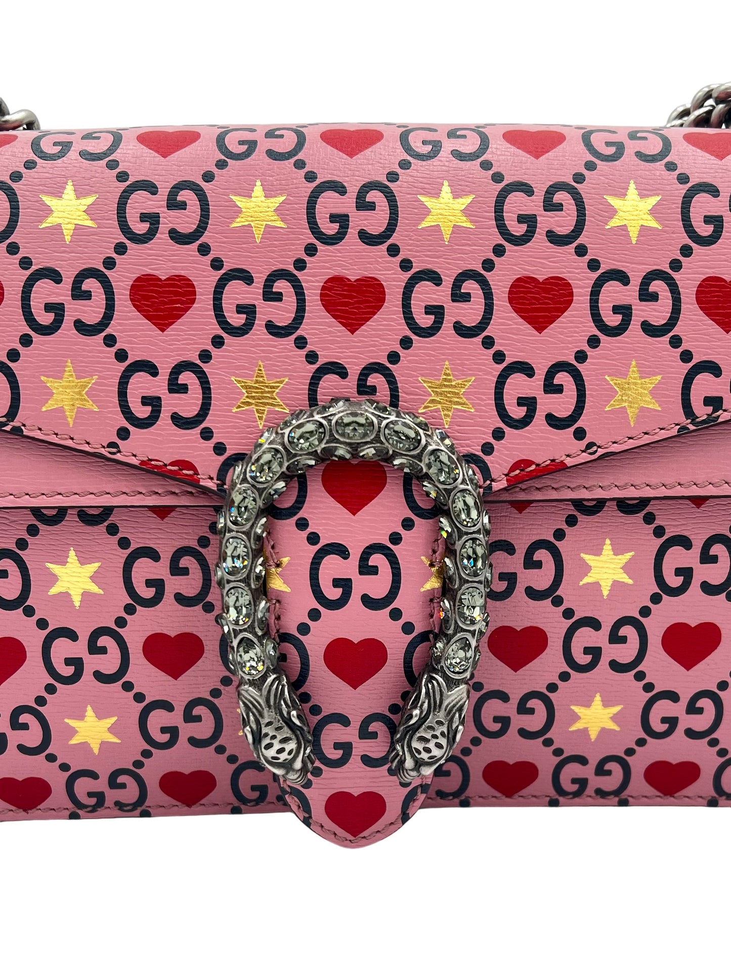 GUCCI CALFSKIN VALENTINES DAY EXCLUSIVE SMALL DIONYSUS BAG PINK