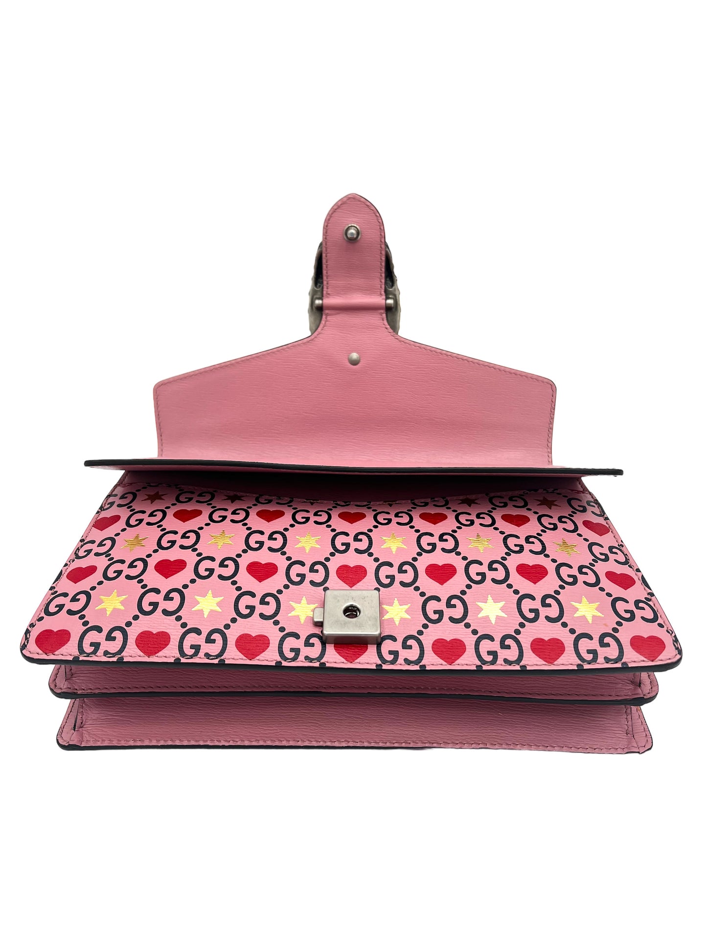 GUCCI CALFSKIN VALENTINES DAY EXCLUSIVE SMALL DIONYSUS BAG PINK