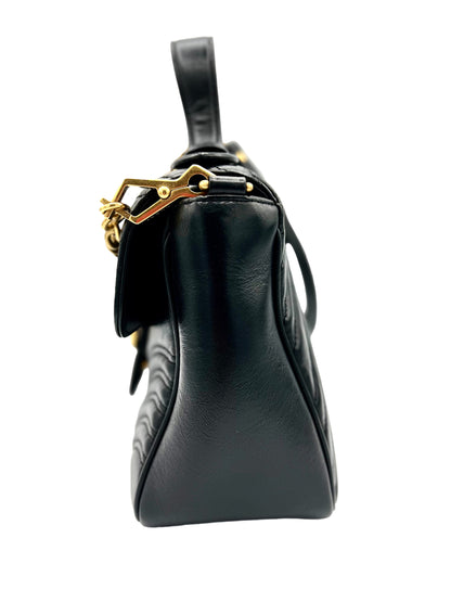 BOLSO GUCCI MARMONT PEQUEÑO CON ASA SUPERIOR NEGRO