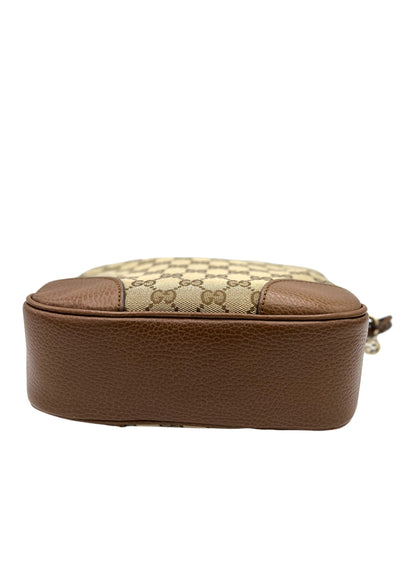 BOLSO MENSAJERO GUCCI MONOGRAM MINI BREE BEIGE TABACO