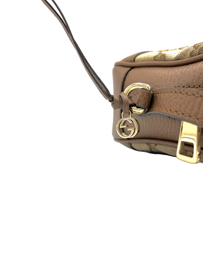 BOLSO MENSAJERO GUCCI MONOGRAM MINI BREE BEIGE TABACO