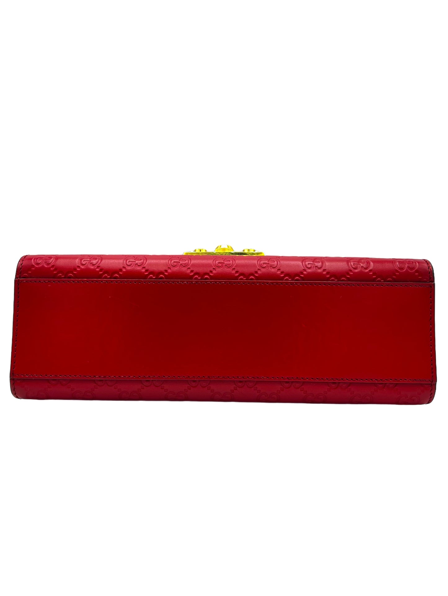 GUCCI BOLSO DE HOMBRO CON CANDADO GUCCISSIMA PIEL MEDIANO ROJO