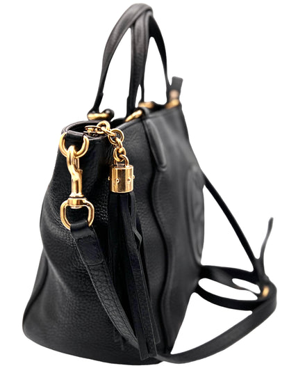 BOLSO SOHO DE PIEL DE BECERRO CON ASA SUPERIOR GUCCI NEGRO