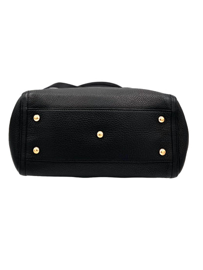 GUCCI PEBBLED CALFSKIN SOHO TOP HANDLE BAG BLACK