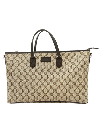 TOTE GUCCI SUPREME MONOGRAM CON CREMALLERA MARRÓN OSCURO