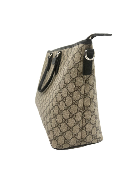 TOTE GUCCI SUPREME MONOGRAM CON CREMALLERA MARRÓN OSCURO