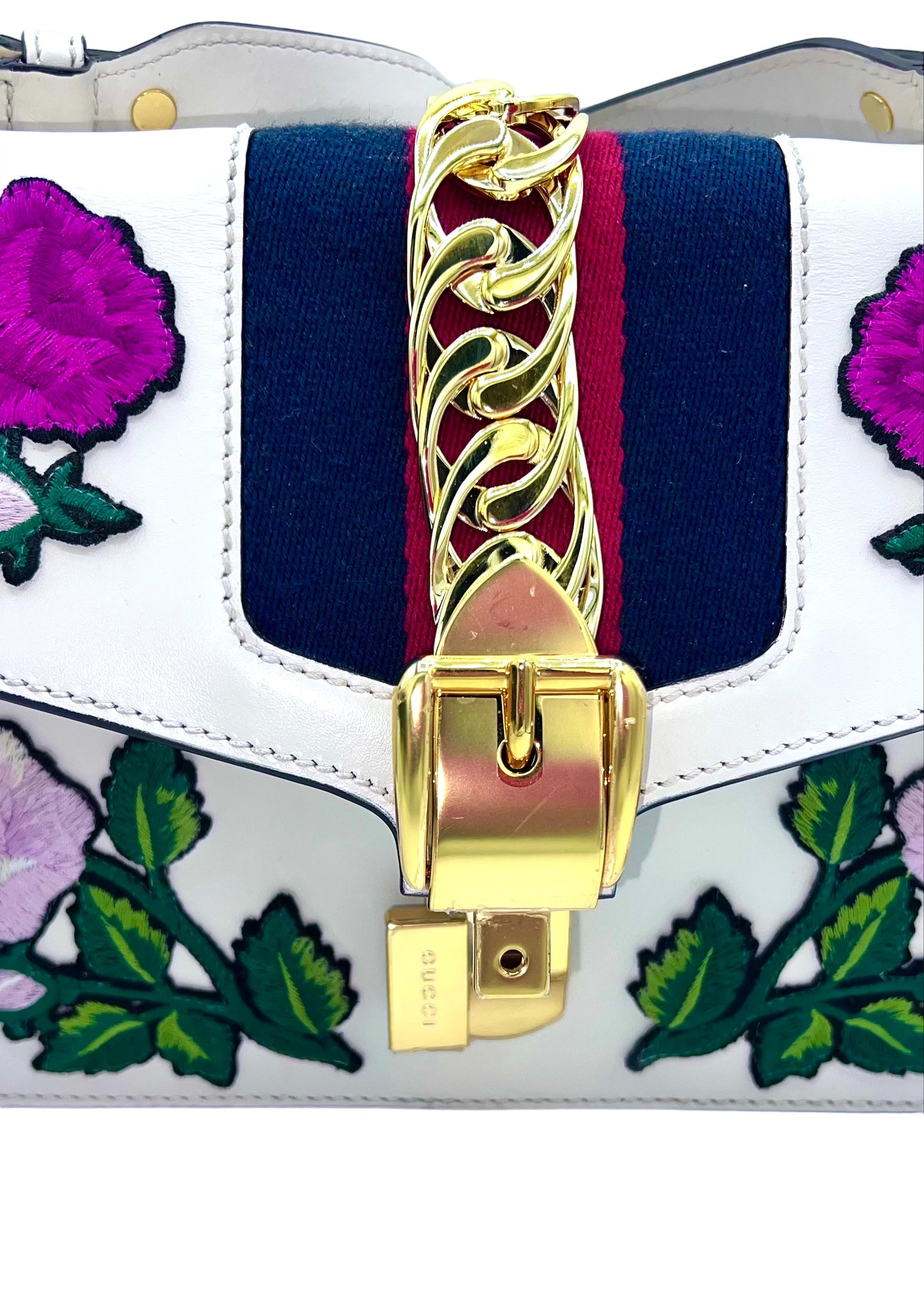 GUCCI- SYLVIE TOP HANDLE LEATHER HANDBAG