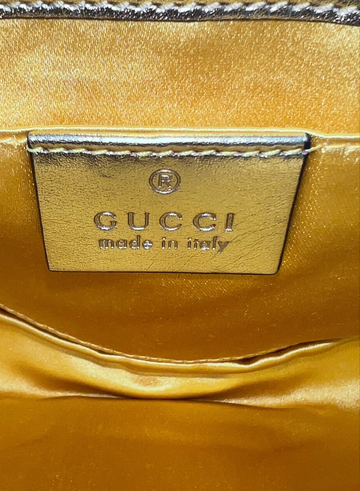 GUCCI- MARMONT SEQUIN MATELASSE DIAGONAL GG GOLD