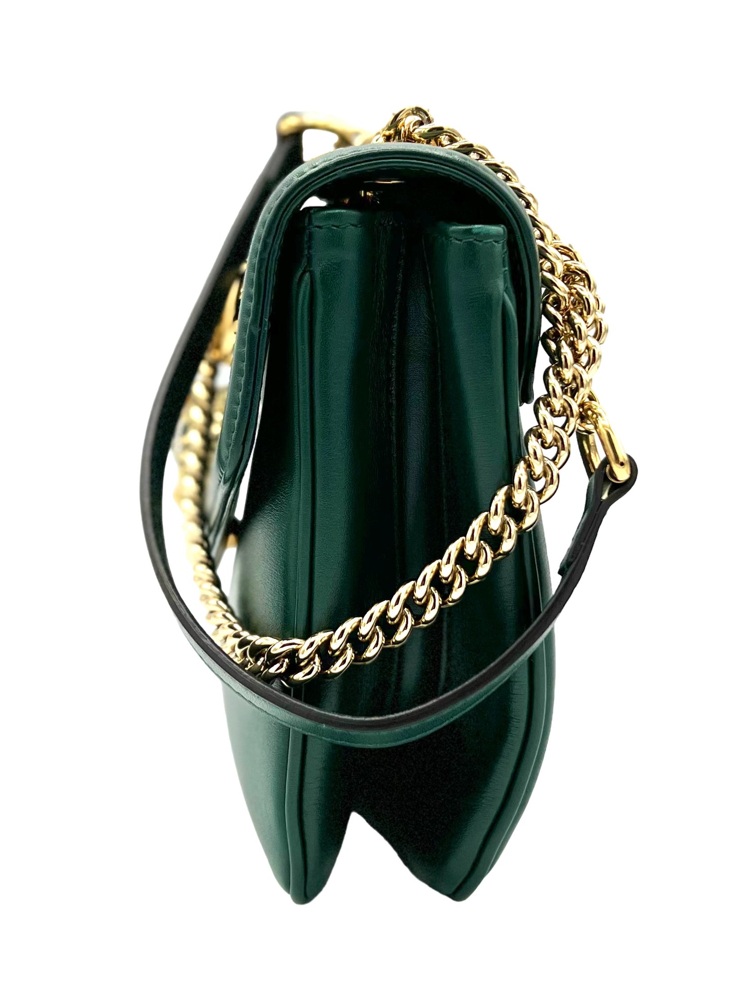 GUCCI-RAJAH CHAIN LEATHER MEDIUM HANDBAG