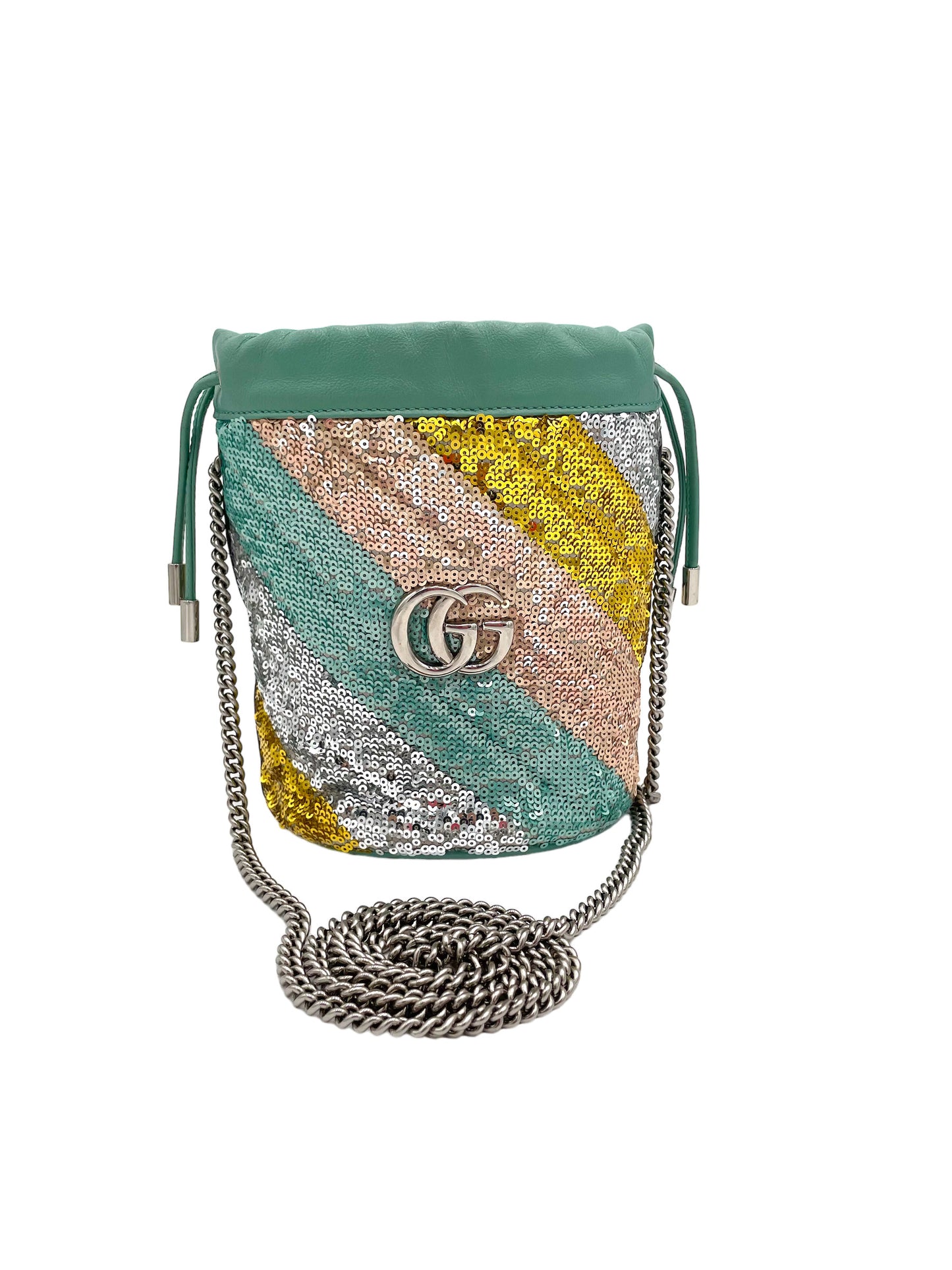 GUCCI- MARMONT MINI SEQUIN BUCKET BAG