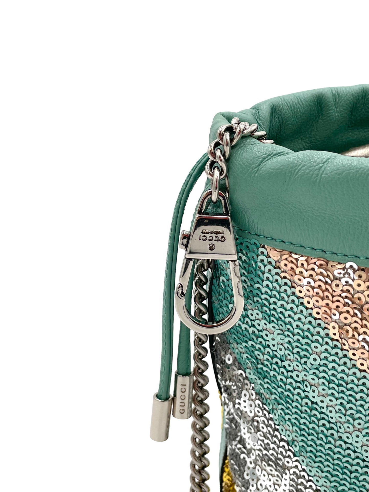 GUCCI- MARMONT MINI SEQUIN BUCKET BAG