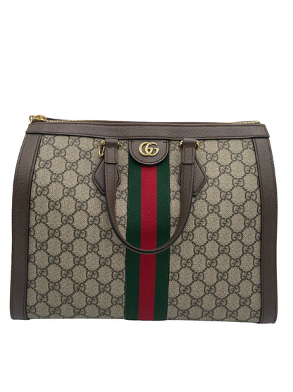 GUCCI OPHIDIA MEDIUM GG SUPREME TOTE BEIGE