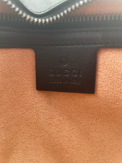 GUCCI MARMONT SMALL LEATHER BLACK