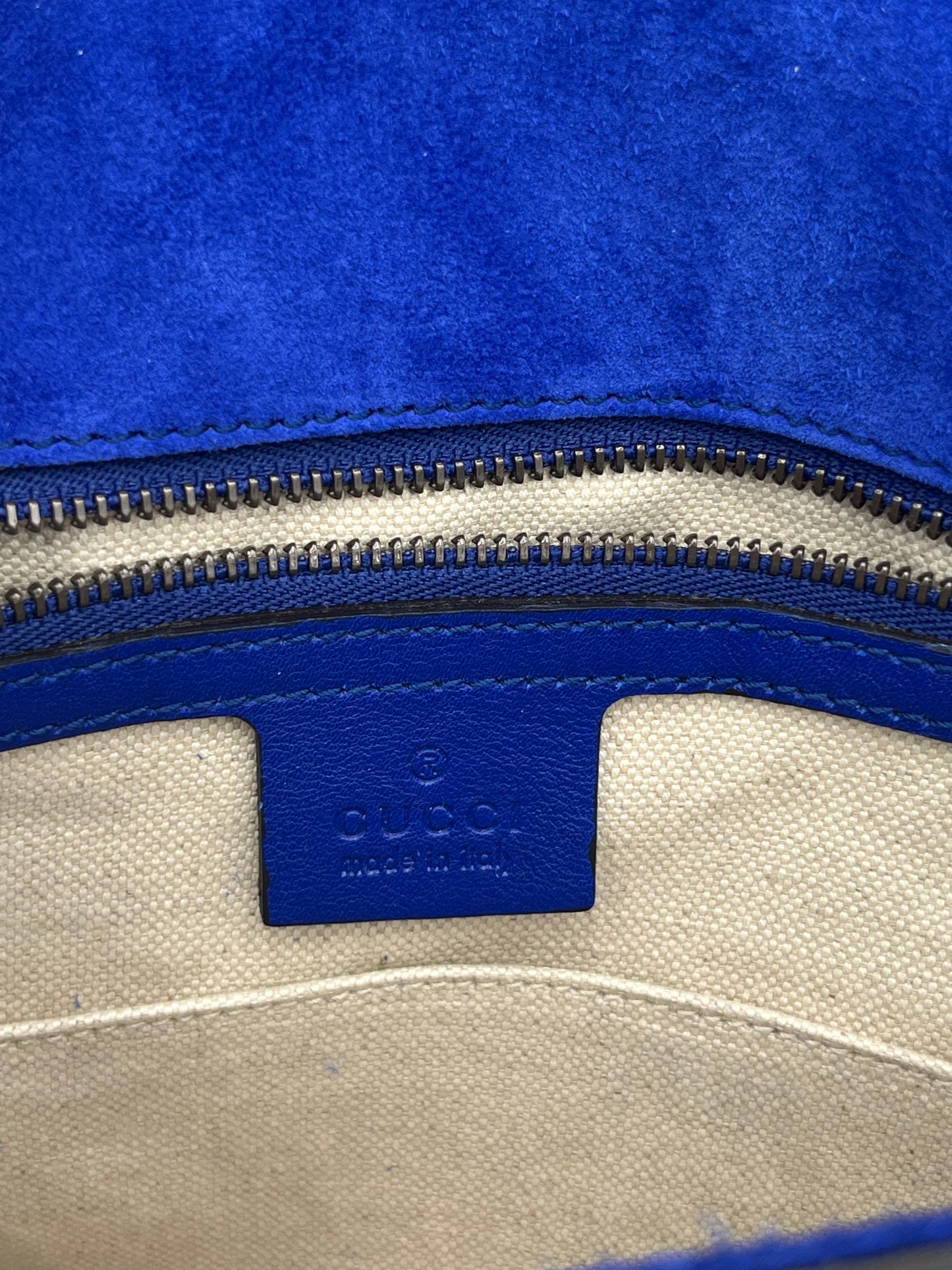 GUCCI BRIGHT BIT CROSSBODY BAG ROYAL BLUE