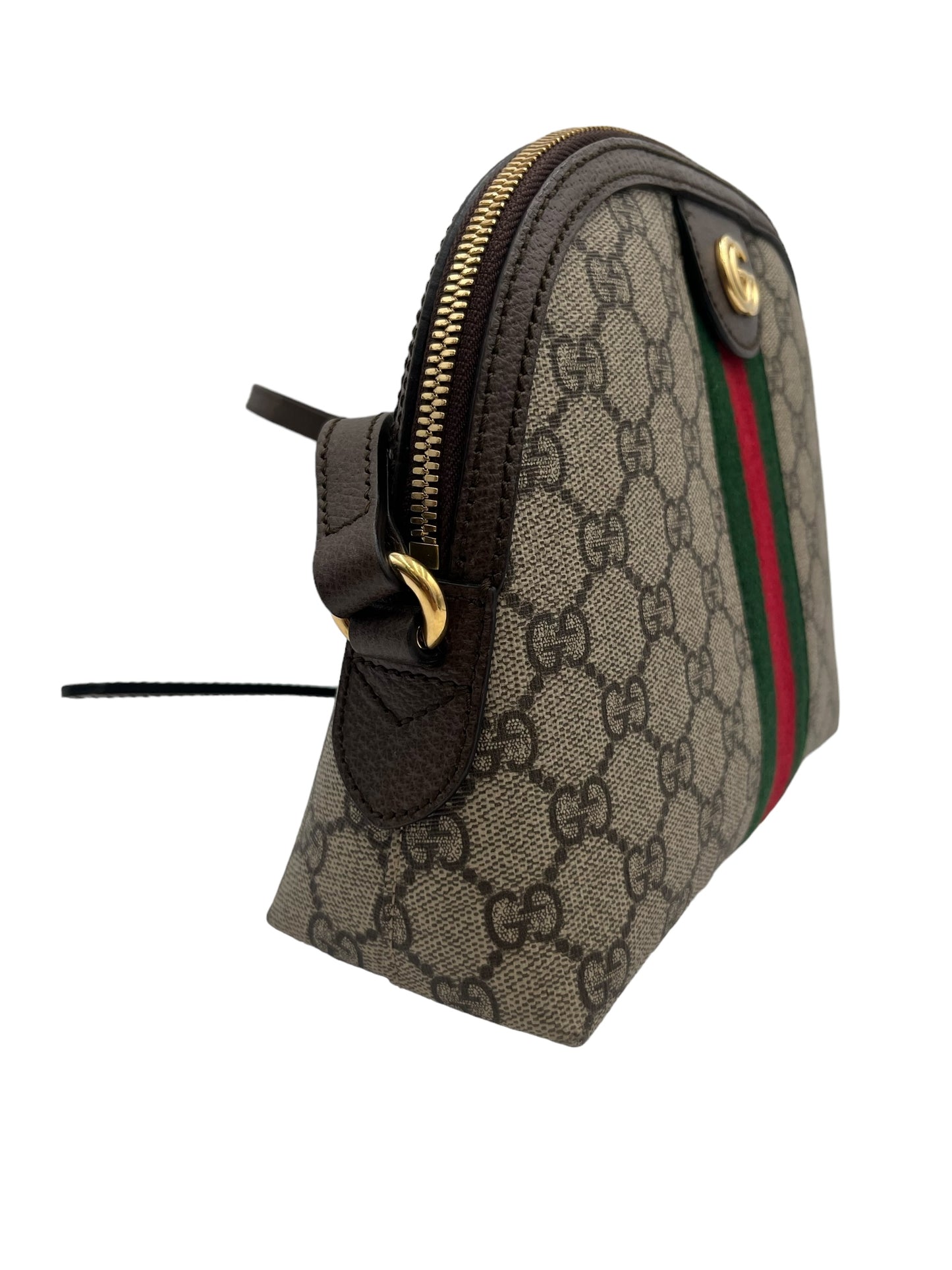 GUCCI OPHIDIA DOME SHOULDER BAG GG COATED CANVAS