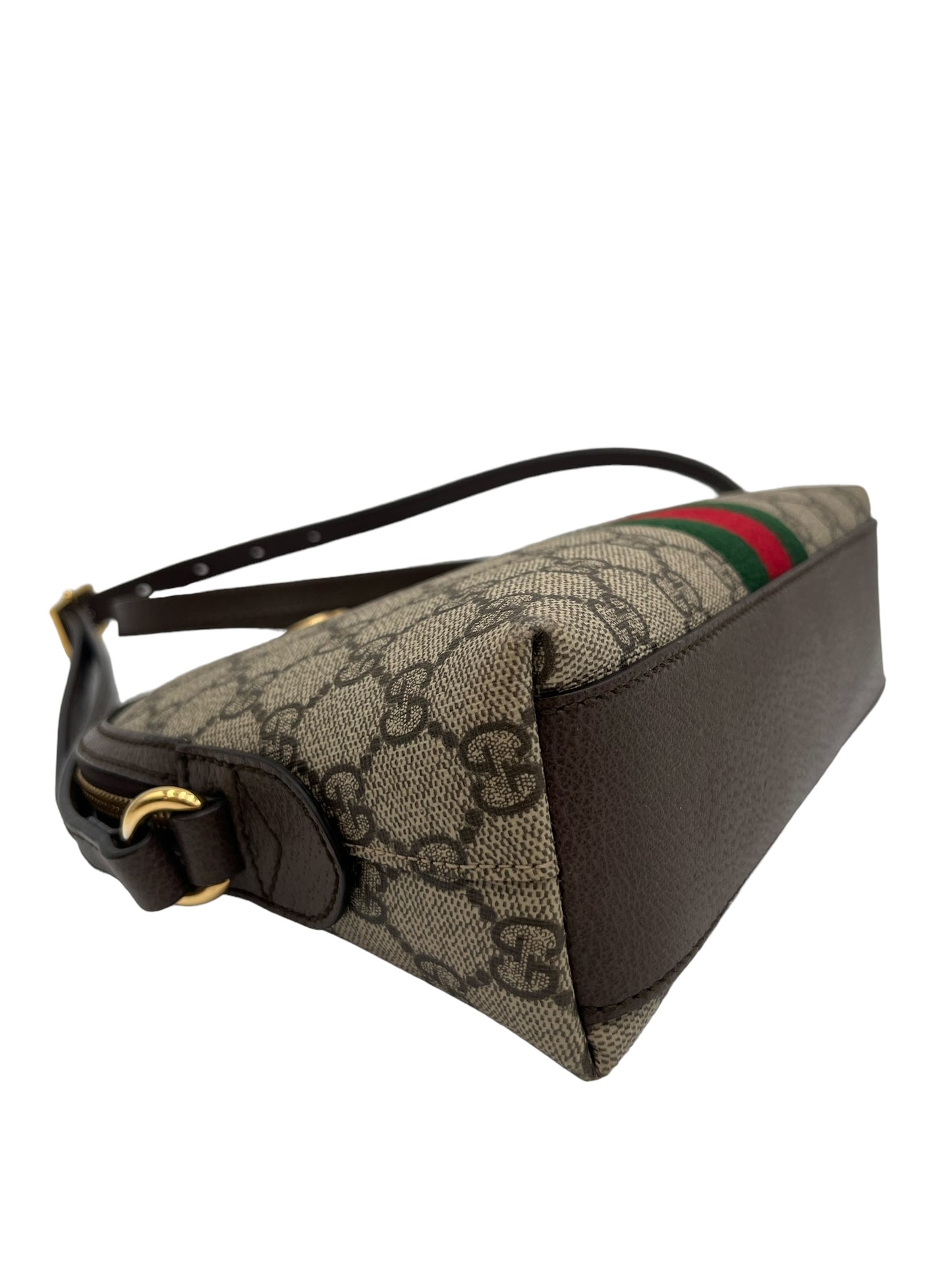 GUCCI OPHIDIA DOME SHOULDER BAG GG COATED CANVAS