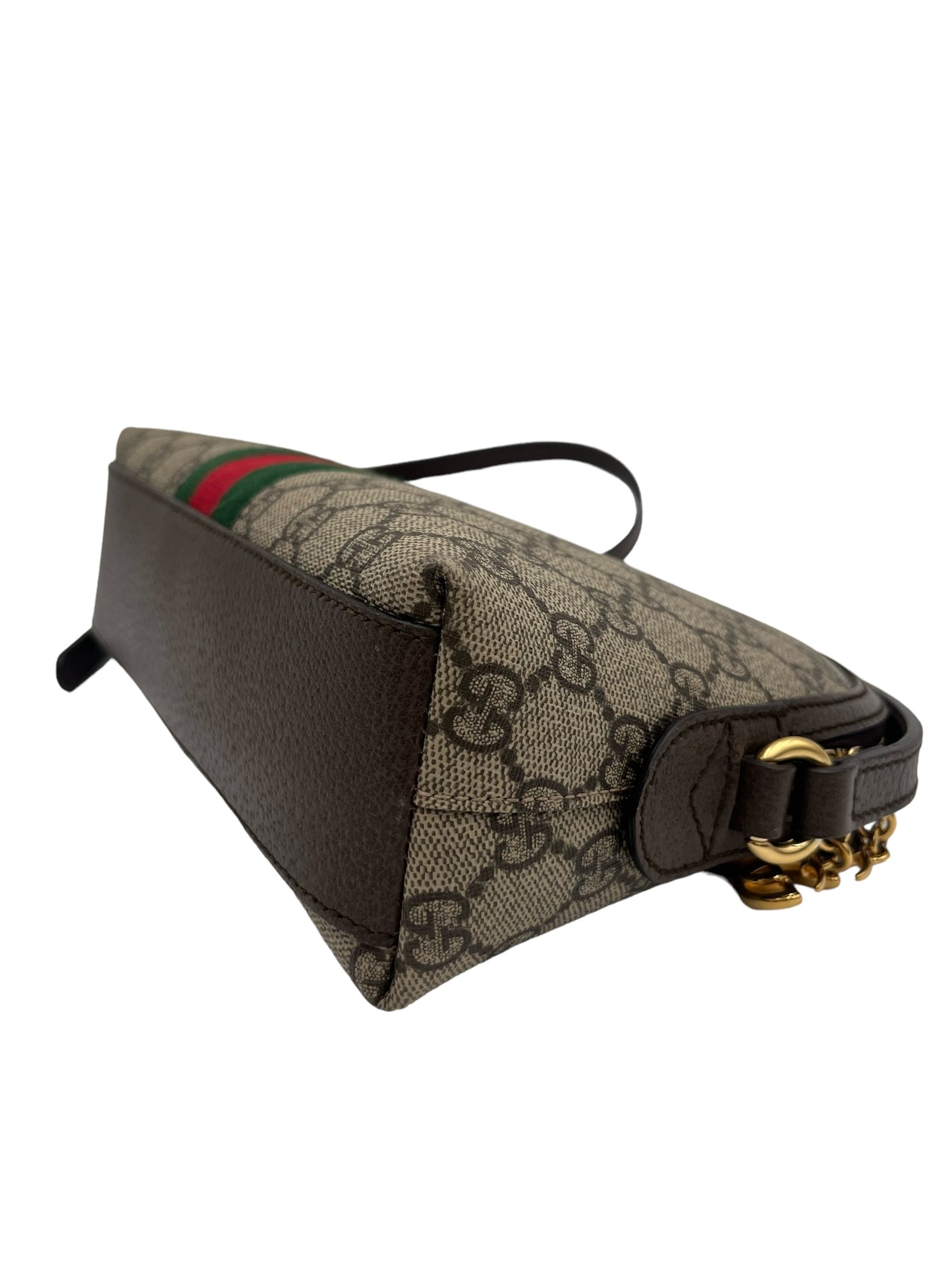 GUCCI OPHIDIA DOME SHOULDER BAG GG COATED CANVAS