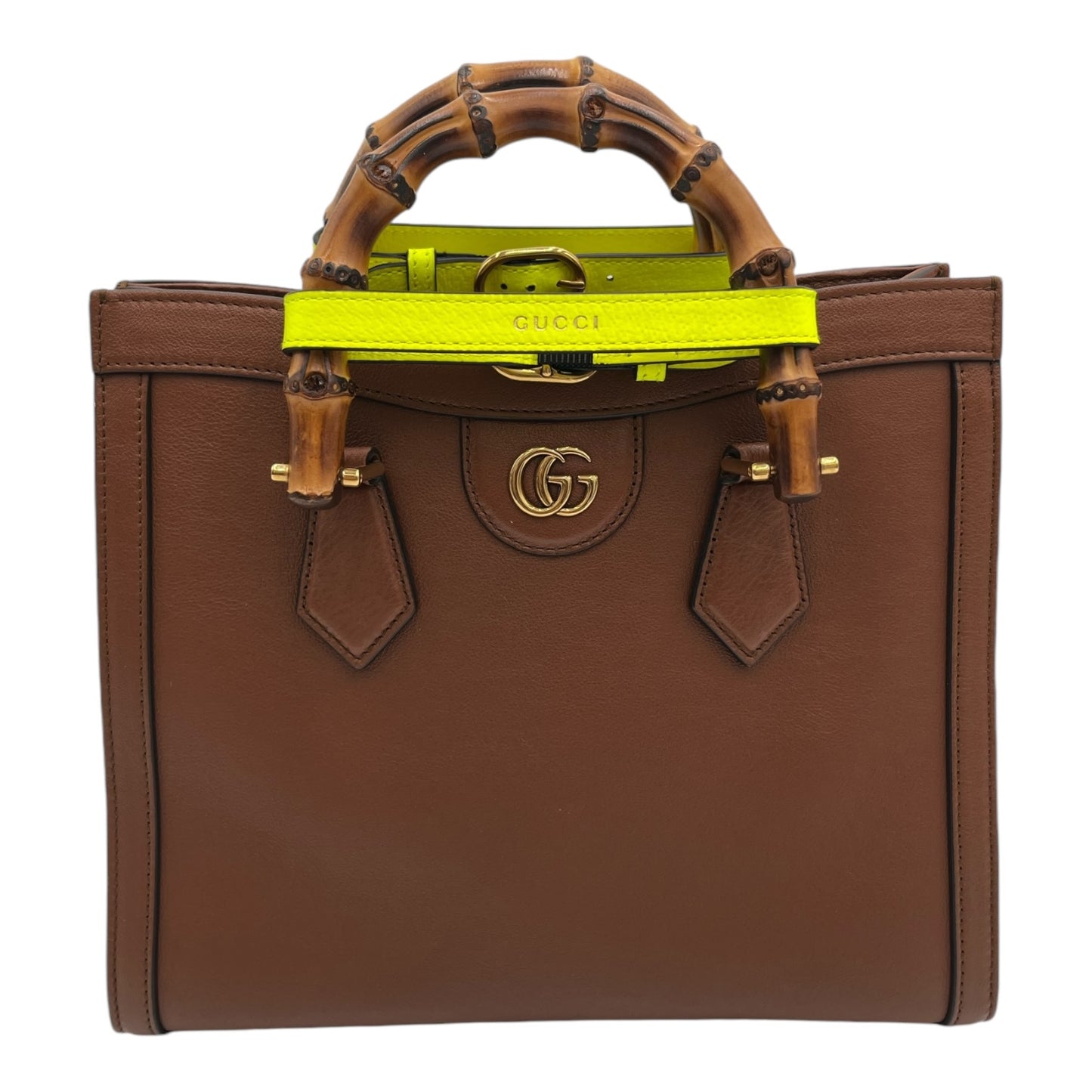 GUCCI WONKA GRAIN CALFSKIN SMALL DIANA TOTE BAG