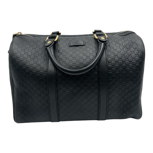 GUCCI  MICROGUCCISSMA BOSTON BLACK SHOULDER BAG