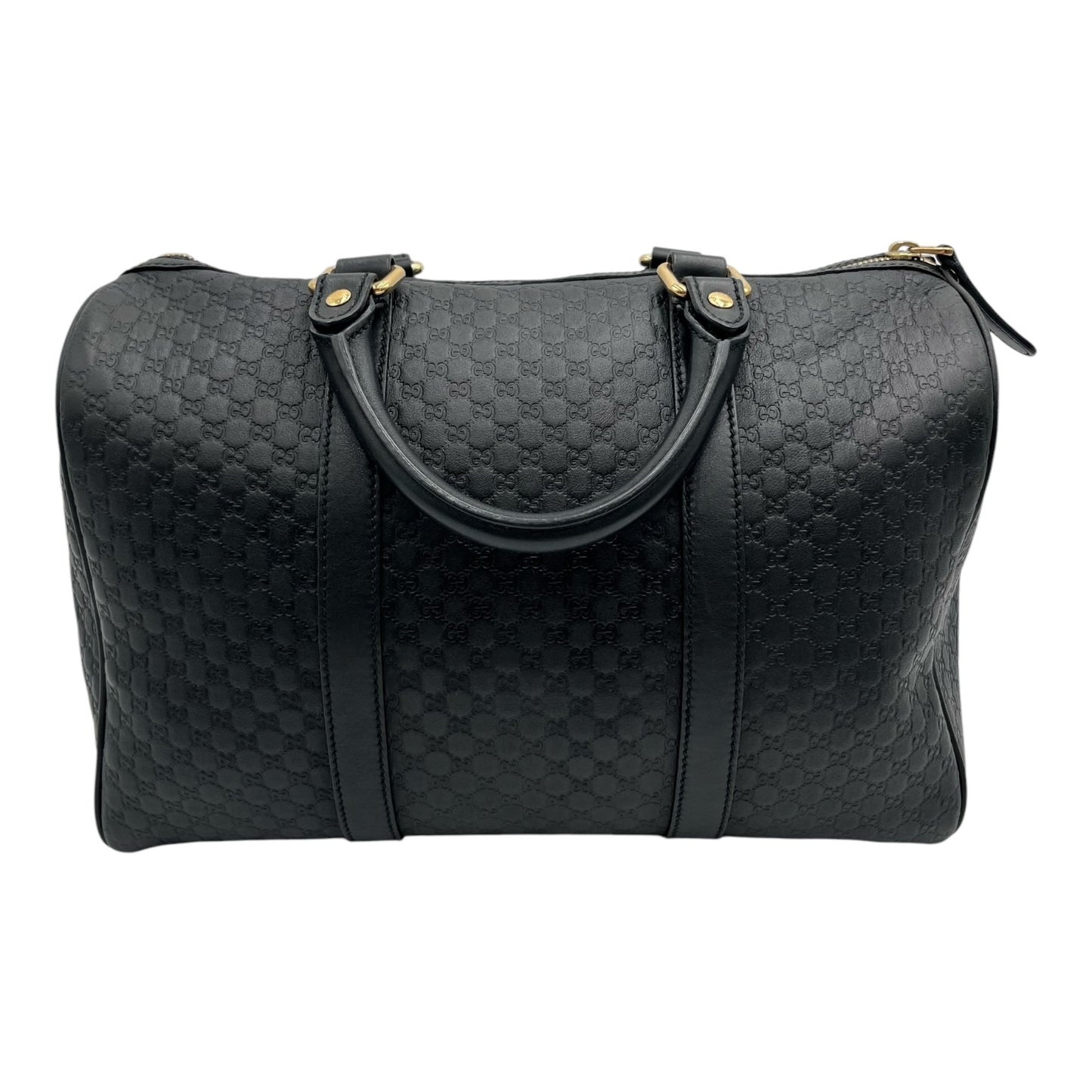 GUCCI  MICROGUCCISSMA BOSTON BLACK SHOULDER BAG