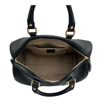 GUCCI  MICROGUCCISSMA BOSTON BLACK SHOULDER BAG