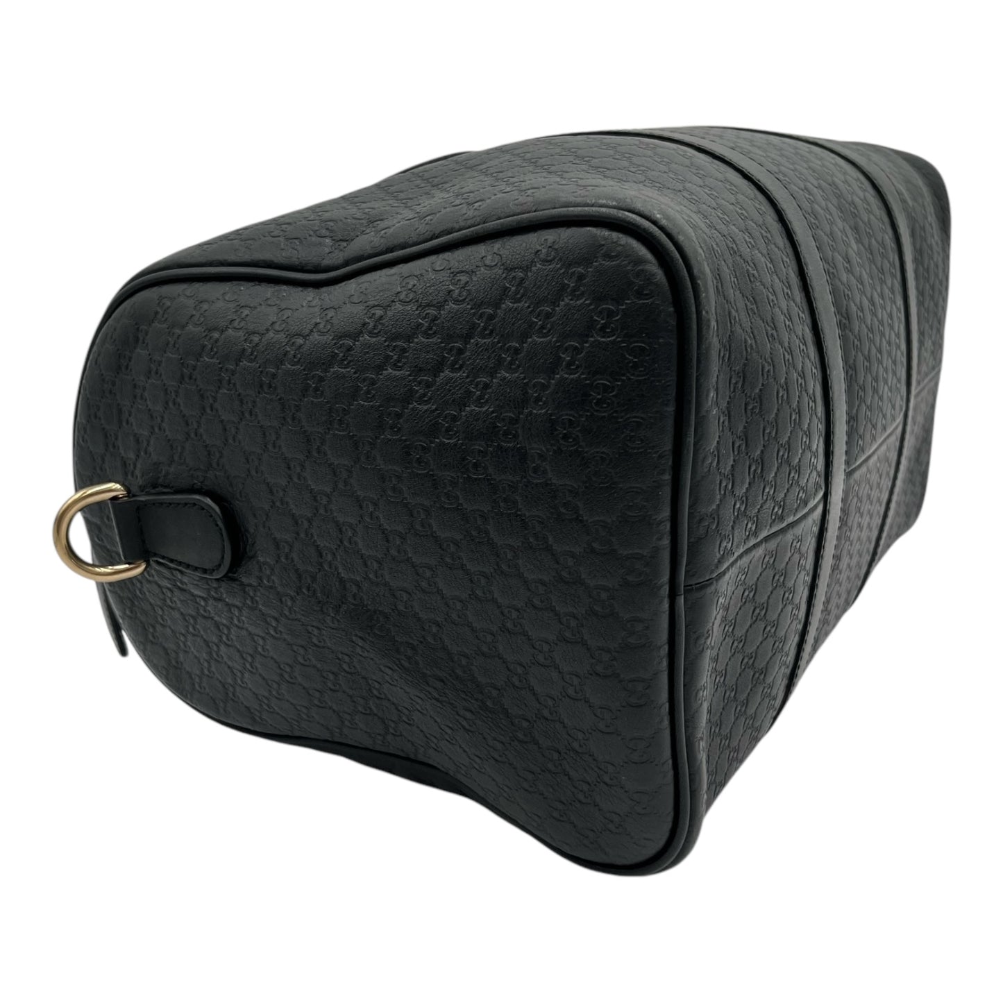 GUCCI  MICROGUCCISSMA BOSTON BLACK SHOULDER BAG