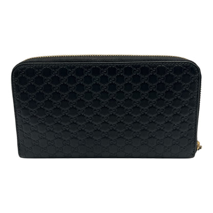 GUCCI MICROGUCCISSIMA ZIP AROUND WALLET BLACK