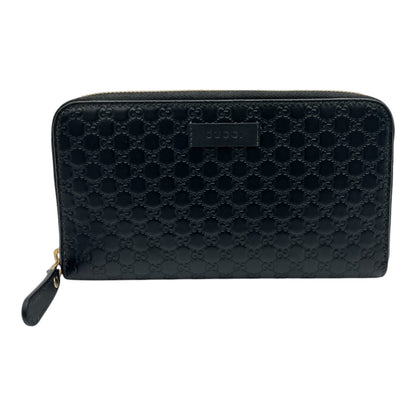 GUCCI MICROGUCCISSIMA ZIP AROUND WALLET BLACK