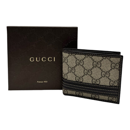 GUCCI SUPREME CANVAS LEATHER BIFOLD WALLET