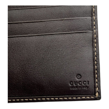 GUCCI SUPREME CANVAS LEATHER BIFOLD WALLET