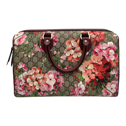 GUCCI MULITCOLOR GG SUPREME BLOOMS BOSTON BAG