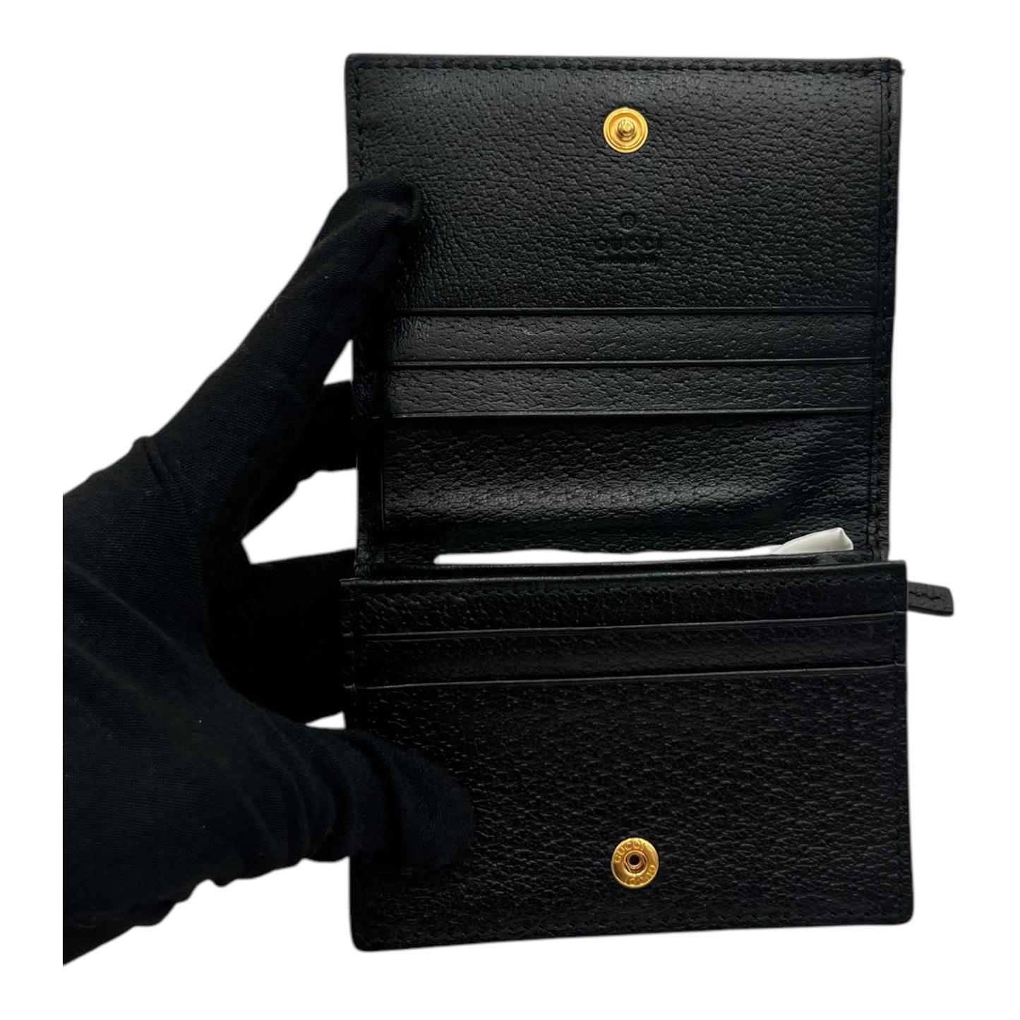 GUCCI OPHIDIA SHORT WALLET BLACK