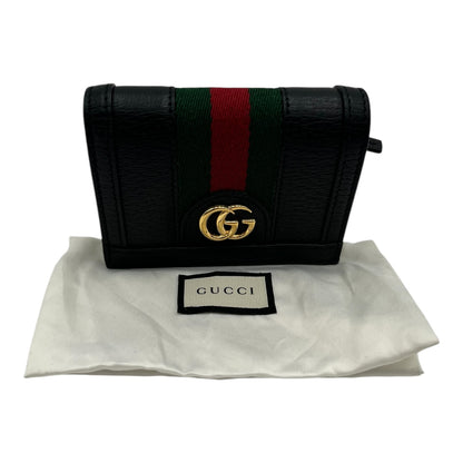 GUCCI OPHIDIA SHORT WALLET BLACK