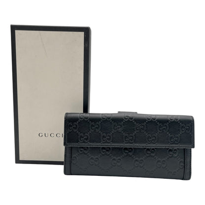 GUCCI GUCCISSIMA LEATHER FLAP  CONTINENTAL WALLET