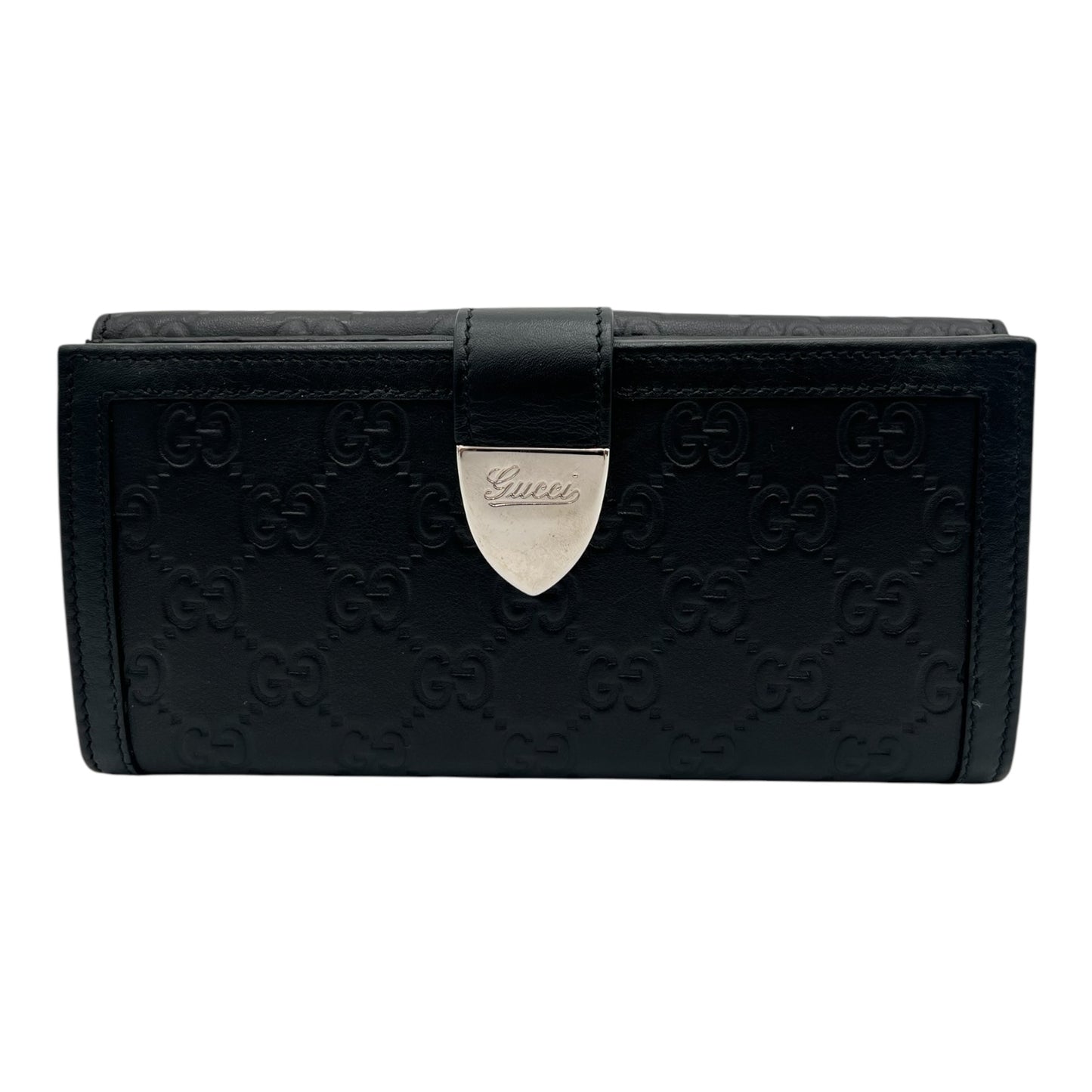 GUCCI GUCCISSIMA LEATHER FLAP  CONTINENTAL WALLET