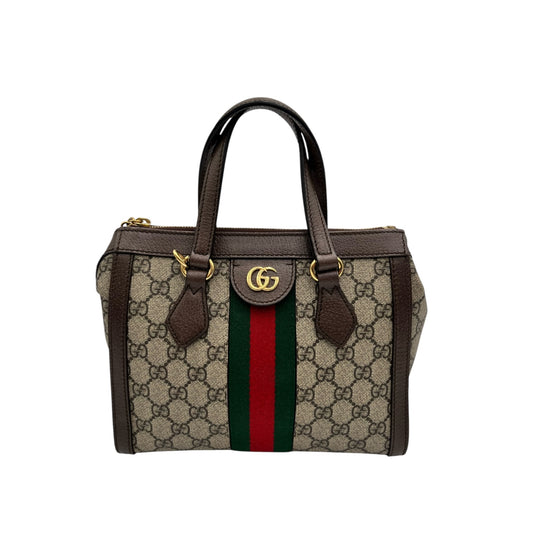 GUCCI GG SUPREME CANVAS OPHIDIA TOTE SMALL