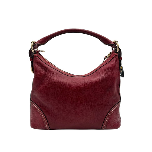 GUCCI GUCCISSIMA RED TRIM SIGNORIA HOBO MEDIUM BAG