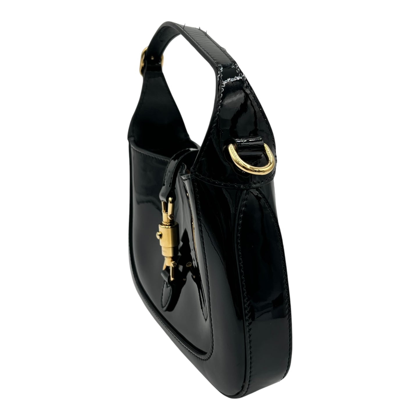 GUCCI PISTON LOCK JACKIE 1961- BLACK HANDLE BAG