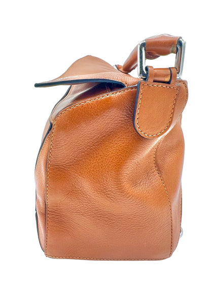 LOEWE PUZZLE MEDIUM LEATHER SHOULDER BAG TAN