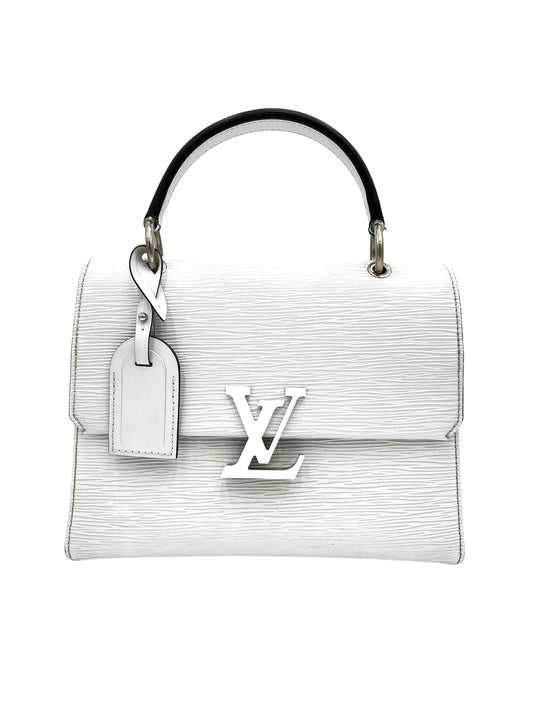 LOUIS VUITTON GRENELLE HANDBAG EPI LEATHER PM WHITE