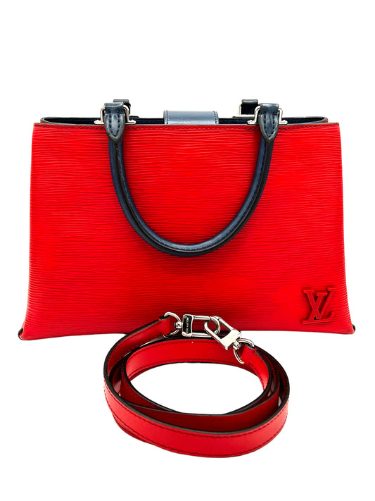 LOUIS VUITTON KLEBER EPI LEATHER HANDBAG RED