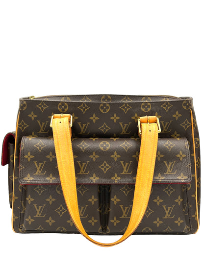 BOLSO TOTE DE HOMBRO LOUIS VUITTON MULTIPLE CITE CON INTERIOR ROJO