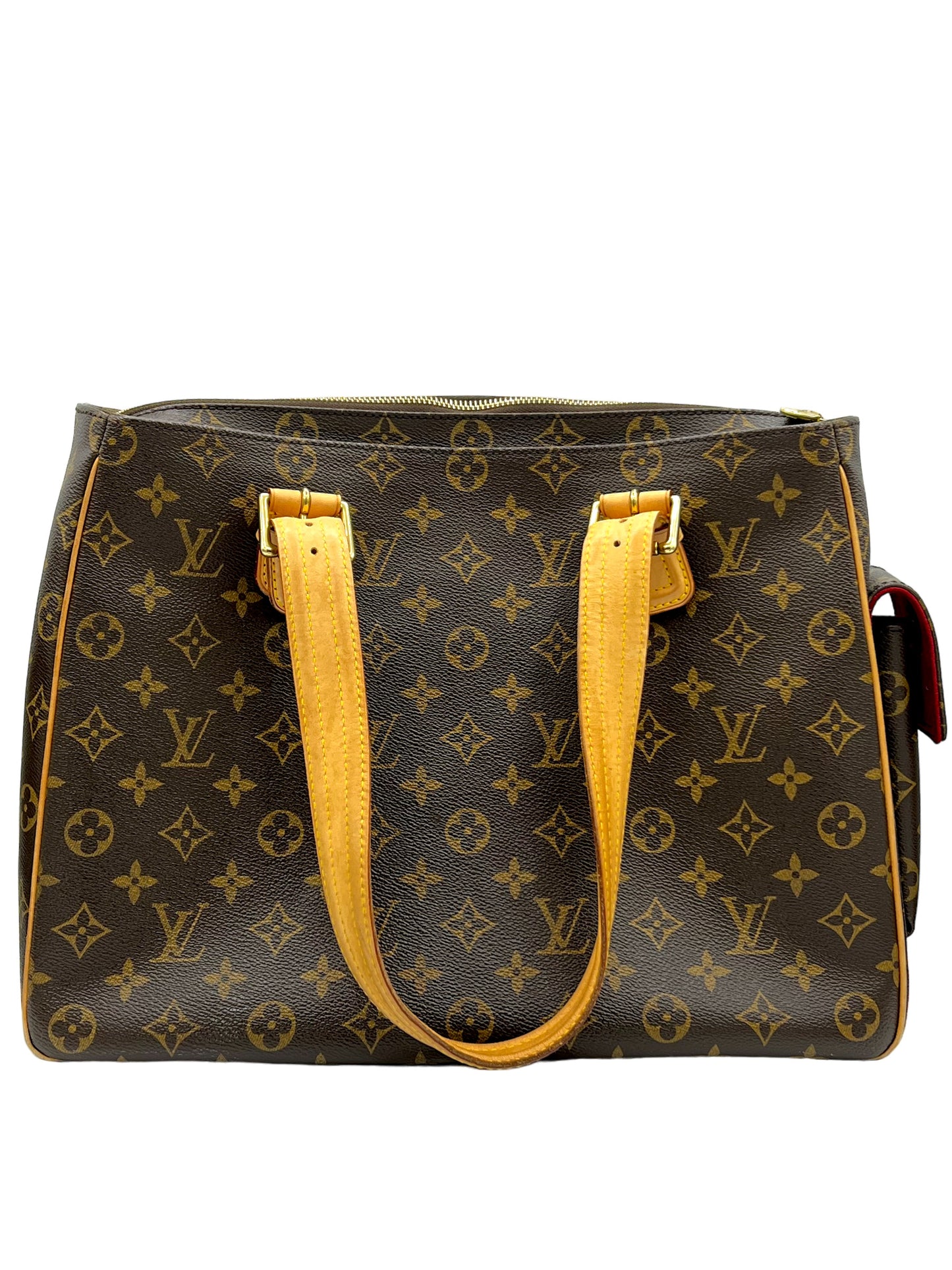 BOLSO TOTE DE HOMBRO LOUIS VUITTON MULTIPLE CITE CON INTERIOR ROJO