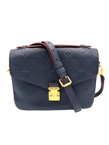 LOUIS VUITTON POCHETTE METIS MARINO Y MONOGRAMA ROJO EMPREINTE