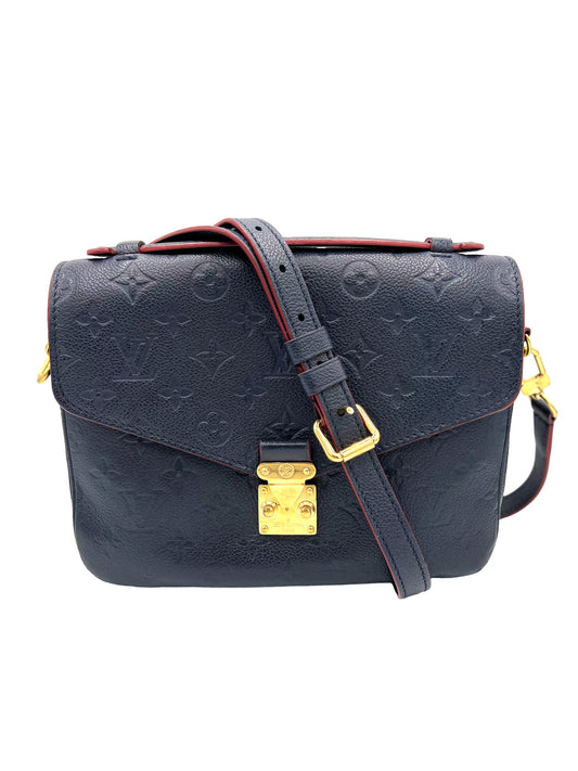 LOUIS VUITTON POCHETTE METIS MARINO Y MONOGRAMA ROJO EMPREINTE