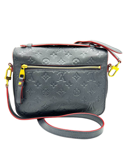 LOUIS VUITTON POCHETTE METIS NAVY AND RED MONOGRAM EMPREINTE