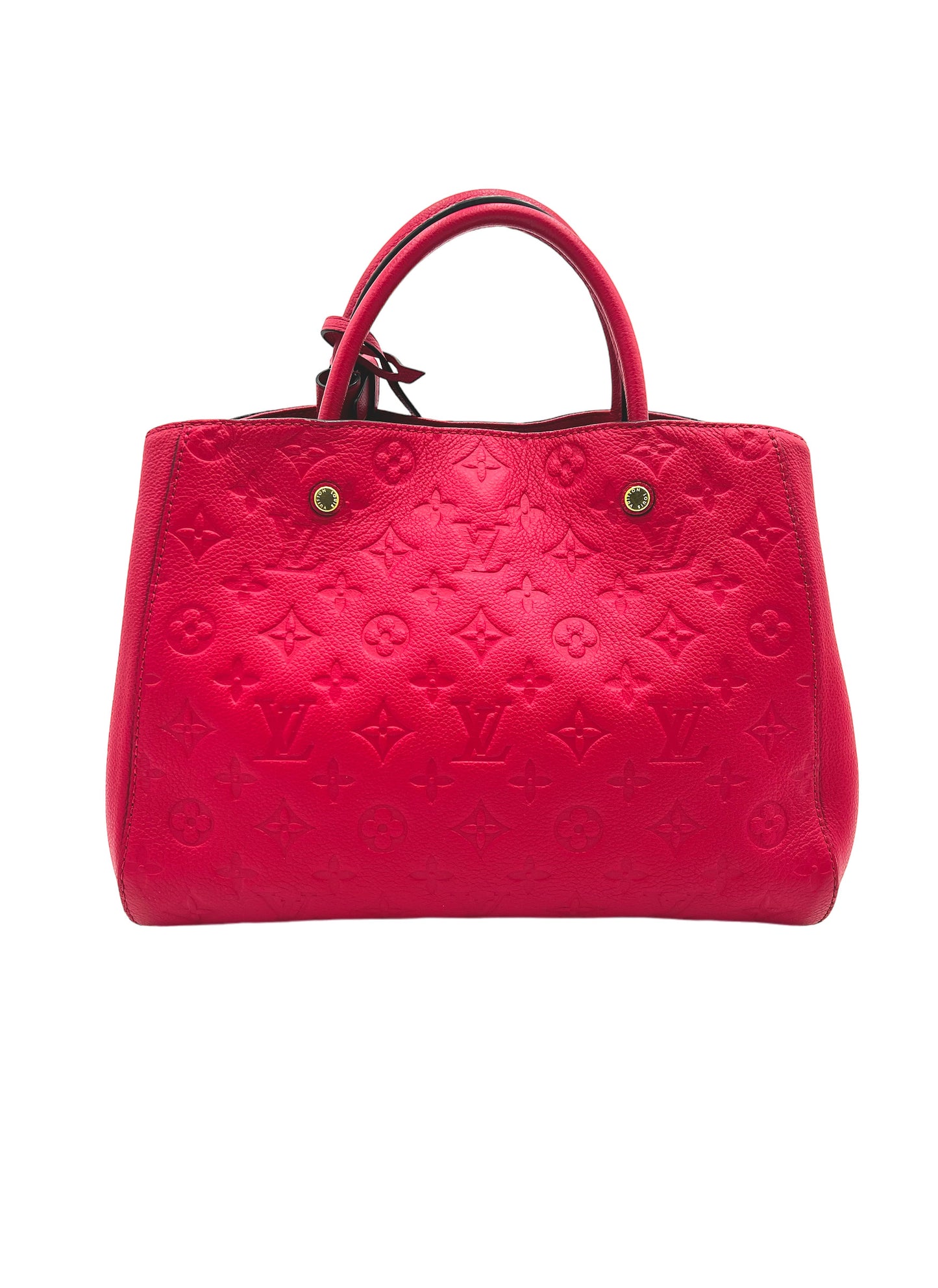 BOLSO DE HOMBRO LOUIS VUITTON DAHLIA EMPREINTE MONTAIGNE BB DE PIEL ROJO